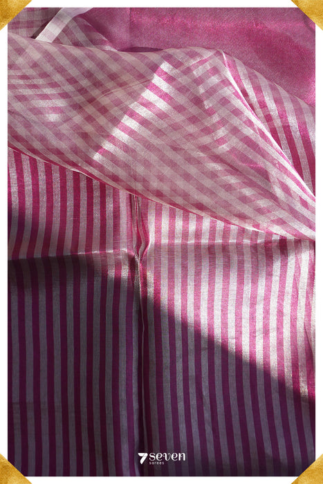 Regina Benarasi Special Rani Pink Pure silk tissue saree - Seven Sarees - Saree - Seven Sarees