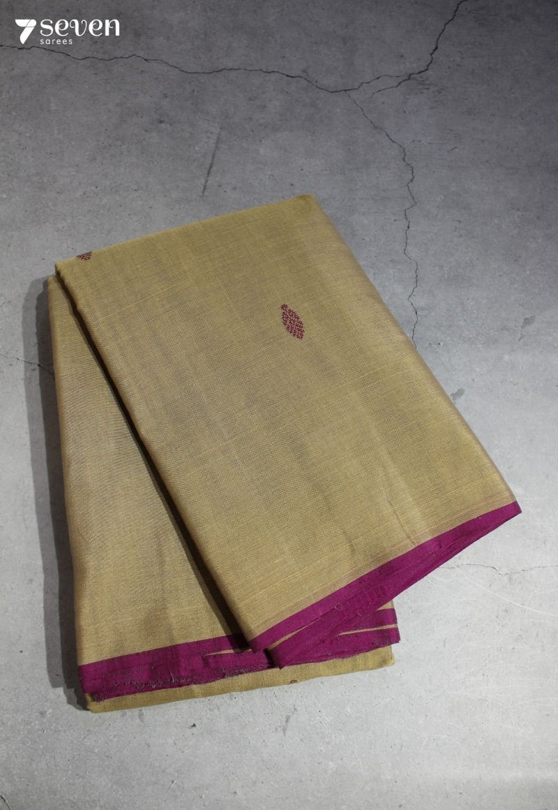 Riddhima Signature Seven Handloom Khakhi Bangalore Pure Cotton Saree - Seven Sarees - Saree - Seven Sarees