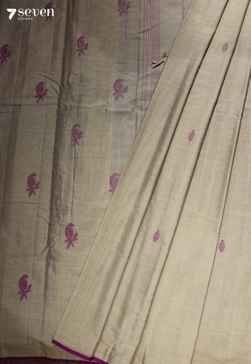 Riddhima Signature Seven Handloom Khakhi Bangalore Pure Cotton Saree - Seven Sarees - Saree - Seven Sarees