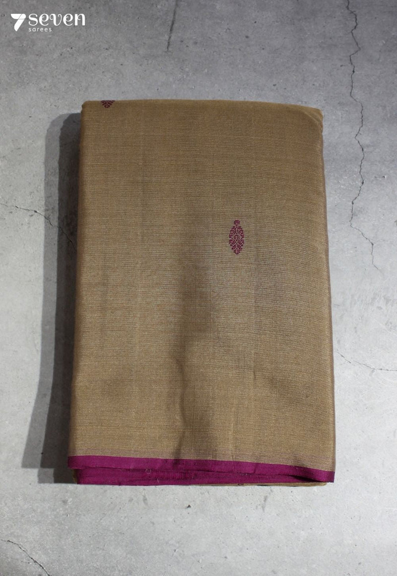 Riddhima Signature Seven Handloom Khakhi Bangalore Pure Cotton Saree - Seven Sarees - Saree - Seven Sarees
