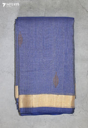 Rihara Signature Seven Handloom Blue Bangalore Pure Cotton Saree - Seven Sarees - Saree - Seven Sarees