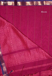 Rihvaya Signature Seven Handloom Red Bangalore Pure Cotton Saree - Seven Sarees - Saree - Seven Sarees