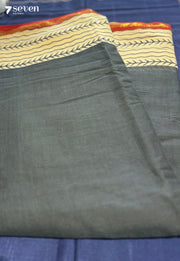 Ripples & Rest Jaipur Black Handblock 100% Cotton Saree - Seven Sarees - Saree - Seven Sarees