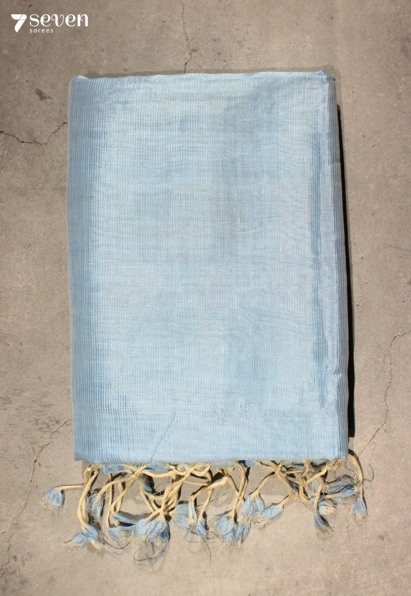 Rishika Mangalagiri Handloom Blue Vegan Silk Saree - Seven Sarees - Saree - Seven Sarees
