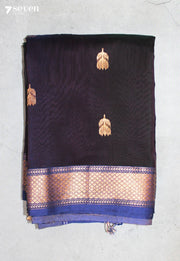 Rishmika Maheshwari Handloom Purple Silk Cotton Saree - Seven Sarees - Seven Sarees