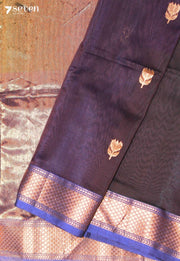 Rishmika Maheshwari Handloom Purple Silk Cotton Saree - Seven Sarees - Seven Sarees