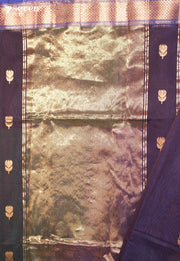 Rishmika Maheshwari Handloom Purple Silk Cotton Saree - Seven Sarees - Seven Sarees