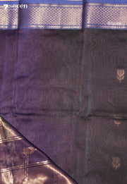 Rishmika Maheshwari Handloom Purple Silk Cotton Saree - Seven Sarees - Seven Sarees