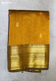 Ritambhara Maheshwari Handloom Mustard Silk Cotton Saree - view 2