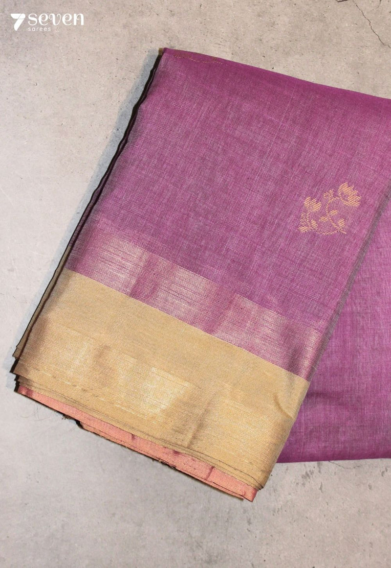 Rithmika Signature Seven Handloom Pink Bangalore Pure Cotton Saree - Seven Sarees - Saree - Seven Sarees