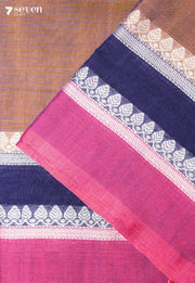 Rithvani Signature Seven Handloom Brown Bangalore Pure Cotton Saree - Seven Sarees - Saree - Seven Sarees