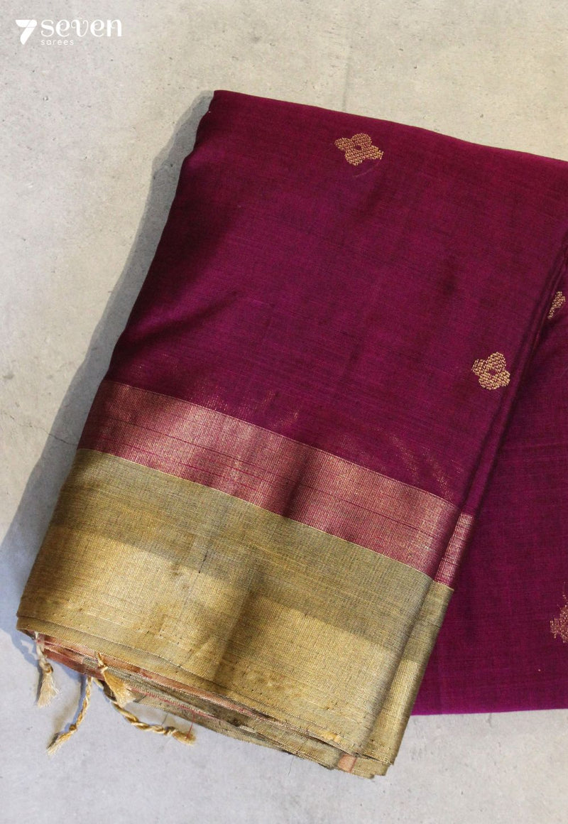 Rithvani Signature Seven Handloom Pink Bangalore Pure Cotton Saree - Seven Sarees - Saree - Seven Sarees