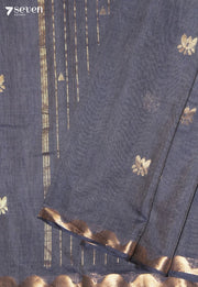 Rithvya Signature Seven Handloom Grey Bangalore Pure Cotton Saree - Seven Sarees - Saree - Seven Sarees