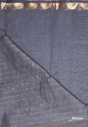 Rithvya Signature Seven Handloom Grey Bangalore Pure Cotton Saree - Seven Sarees - Saree - Seven Sarees