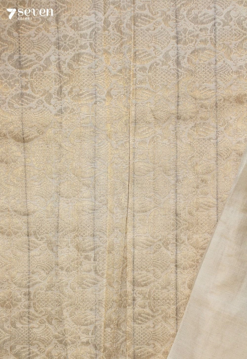 Ritumati Signature Seven Handloom Off-White Bangalore Pure Cotton Saree - view 3