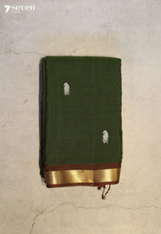 Ritvaya Signature Seven Handloom Green Bangalore Pure Cotton Saree - Seven Sarees - Saree - Seven Sarees
