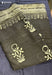 Rowboat & Bloom Jaipur Black Handblock 100% Cotton Saree - Seven Sarees - Saree - Seven Sarees