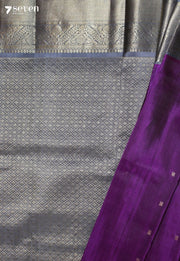 Ruchika Handloom Venkatagiri Pattu 100% Silk Purple Saree | Silk Mark Certified - Seven Sarees - Seven Sarees