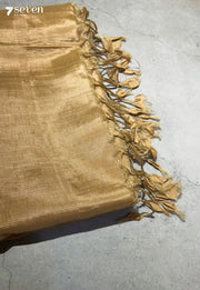 Ruchira Mangalagiri Handloom Brown Vegan Silk Saree - Seven Sarees - Saree - Seven Sarees