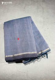 Saanvi Signature Seven Handloom Blue Bangalore Pure Cotton Saree - Seven Sarees - Saree - Seven Sarees