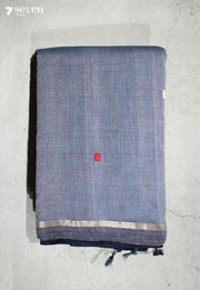Saanvi Signature Seven Handloom Blue Bangalore Pure Cotton Saree - Seven Sarees - Saree - Seven Sarees