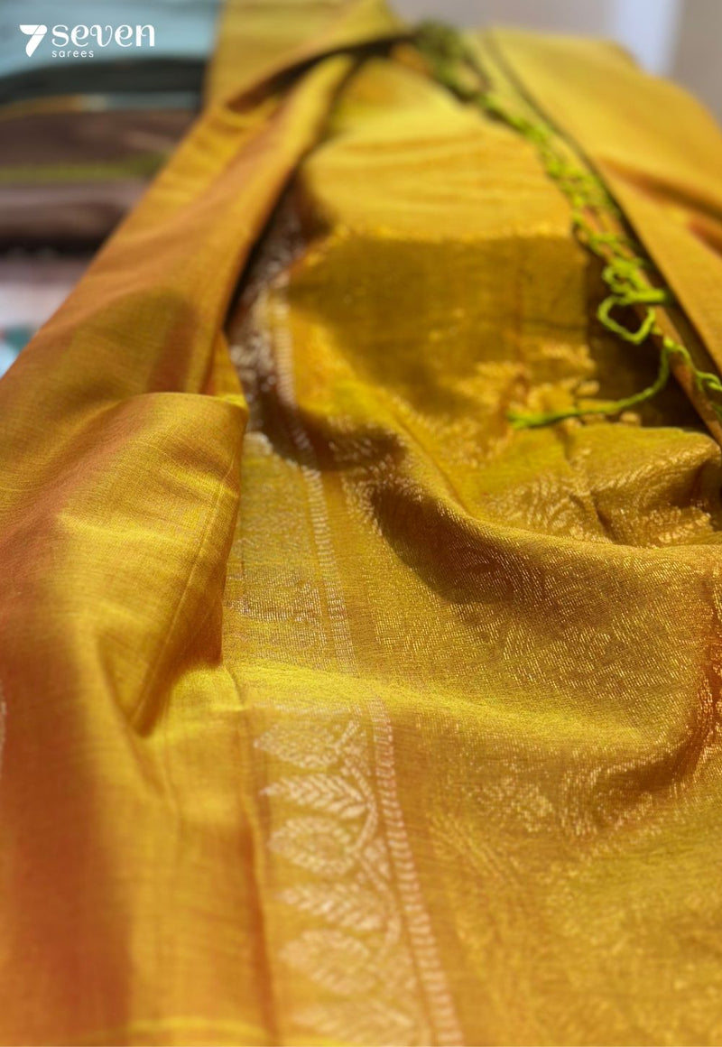 Saanvi Signature Seven Handloom Red - Green Bangalore Pure Cotton Saree - Seven Sarees - Saree - Seven Sarees