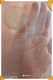 Sakura Chattisgarh Dusty Copper Pure Kosa Silk Saree|Silk Mark Certified - Seven Sarees - Seven Sarees