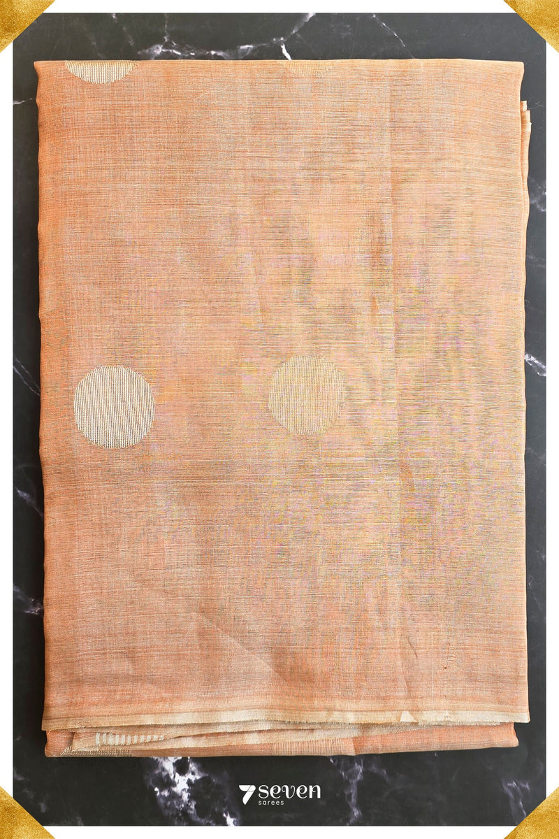 Sakura Chattisgarh Dusty Copper Pure Kosa Silk Saree|Silk Mark Certified - Seven Sarees - Seven Sarees