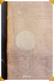 Sakura Chattisgarh Dusty Copper Pure Kosa Silk Saree|Silk Mark Certified - Seven Sarees - Seven Sarees