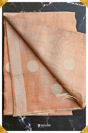 Sakura Chattisgarh Dusty Copper Pure Kosa Silk Saree|Silk Mark Certified - Seven Sarees - Seven Sarees