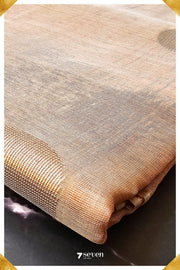 Sakura Chattisgarh Dusty Copper Pure Kosa Silk Saree|Silk Mark Certified - Seven Sarees - Seven Sarees