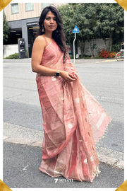 Sakura Chattisgarh Dusty Copper Pure Kosa Silk Saree|Silk Mark Certified - Seven Sarees - Seven Sarees