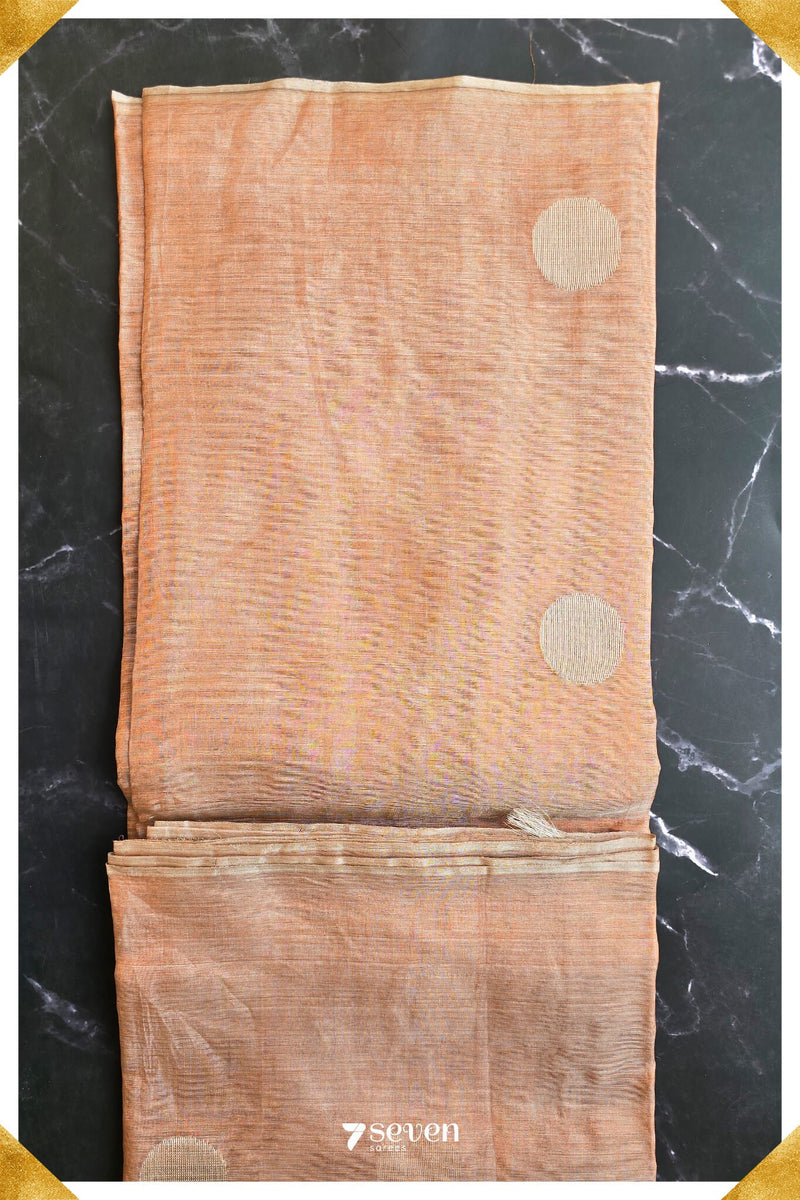 Sakura Chattisgarh Dusty Copper Pure Kosa Silk Saree|Silk Mark Certified - Seven Sarees - Seven Sarees