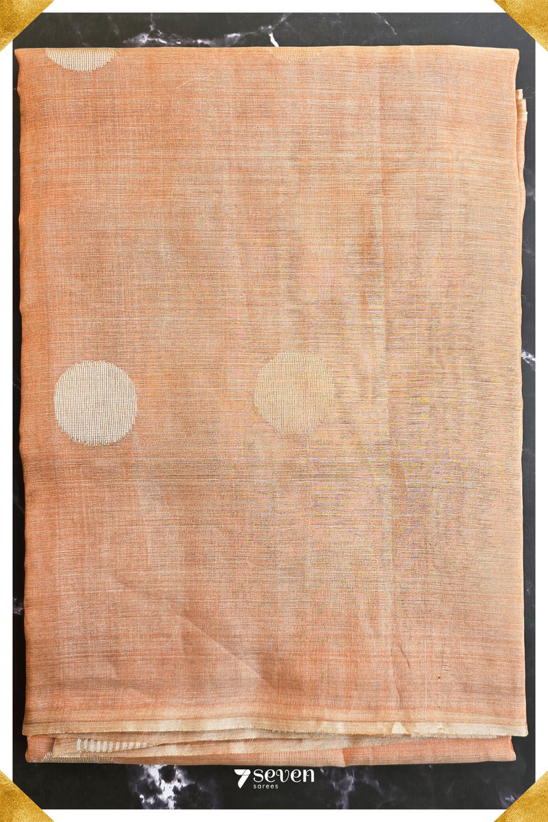 Sakura Chattisgarh Dusty Copper Pure Kosa Silk Saree|Silk Mark Certified - Seven Sarees - Seven Sarees