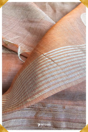 Sakura Chattisgarh Dusty Copper Pure Kosa Silk Saree|Silk Mark Certified - Seven Sarees - Seven Sarees