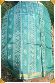 Salvia Chattisgarh Blue Pure Kosa Silk Saree|Silk Mark Certified - Seven Sarees - Saree - Seven Sarees