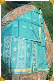 Salvia Chattisgarh Blue Pure Kosa Silk Saree|Silk Mark Certified - Seven Sarees - Saree - Seven Sarees
