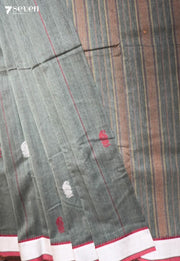 Samhara Signature Seven Handloom Grey Bangalore Pure Cotton Saree - Seven Sarees - Saree - Seven Sarees
