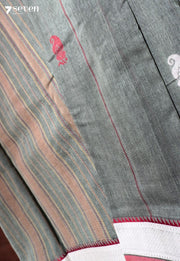 Samhara Signature Seven Handloom Grey Bangalore Pure Cotton Saree - Seven Sarees - Saree - Seven Sarees