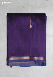 Samhita Maheshwari Handloom Purple Silk Cotton Saree - Seven Sarees - Seven Sarees