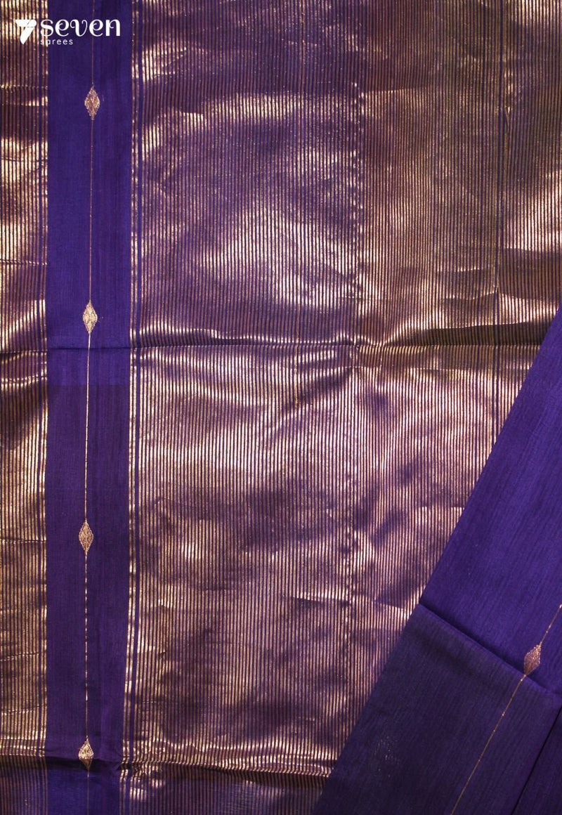 Samhita Maheshwari Handloom Purple Silk Cotton Saree - Seven Sarees - Seven Sarees