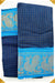 Sangam Madurai Blue Handmade Pure Cotton Sungudi Checks Saree - Seven Sarees - Saree - Seven Sarees