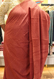 Saumya Jaipur Pink Hand Block Printed 100% Cotton Saree - Seven Sarees - Saree - Seven Sarees