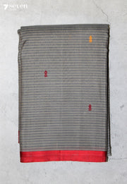 Selavi Signature Seven Handloom Grey Bangalore Pure Cotton Saree - Seven Sarees - Saree - Seven Sarees