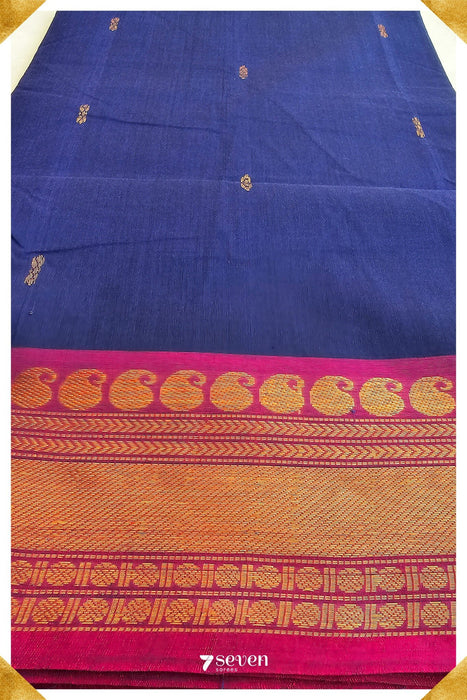 Shaila Madurai Purple Pure Cotton Saree - Seven Sarees - Saree - Seven Sarees