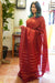 Shania Signature Seven Handloom Red Bangalore Pure Cotton Saree - Seven Sarees - Saree - Seven Sarees