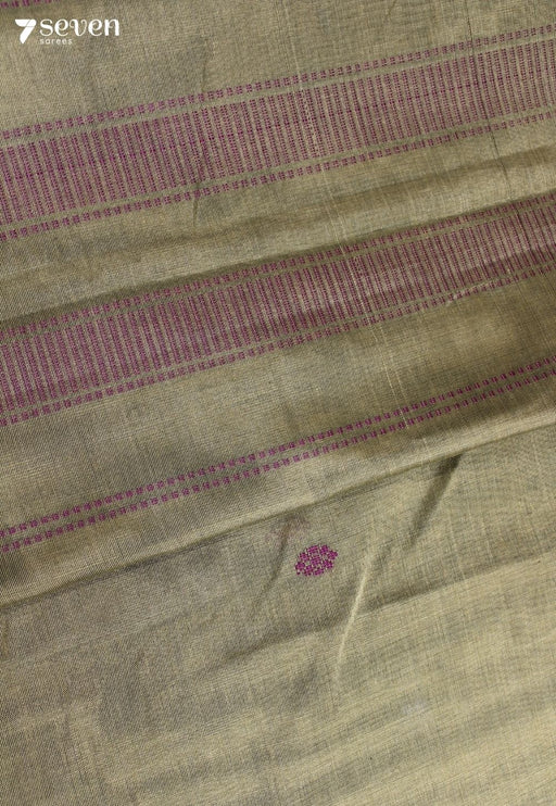 Sharmila Signature Seven Handloom Khakhi Bangalore Pure Cotton Saree - Seven Sarees - Saree - Seven Sarees