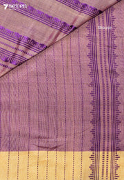 Sharvari Assam 100% Eri Silk Purple Handloom Saree - Seven Sarees - Seven Sarees