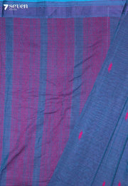 Shonima Signature Seven Handloom Purple Bangalore Pure Cotton Saree - view 3