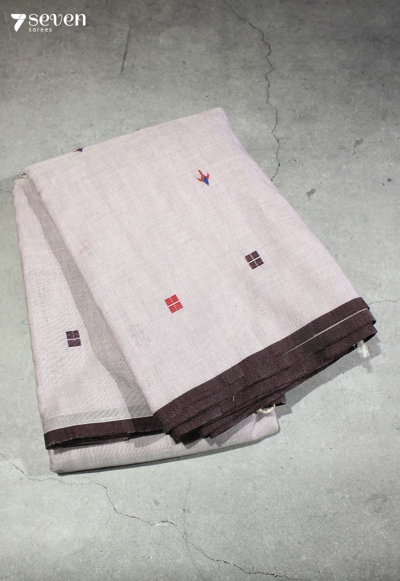 Shravani Signature Seven Handloom Light Pink Bangalore Pure Cotton Saree - Seven Sarees - Saree - Seven Sarees